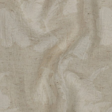 Tissu lin coton - fleurs naturel