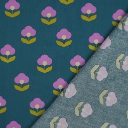 Tissu coton enduit - Mathilde lavande