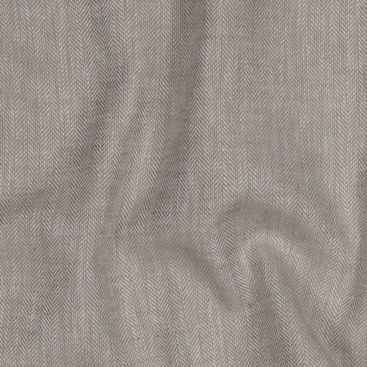 Tissu lin coton - Chevron beige