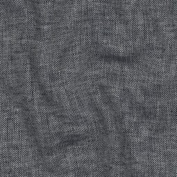 Tissu lin coton - Chevron marine