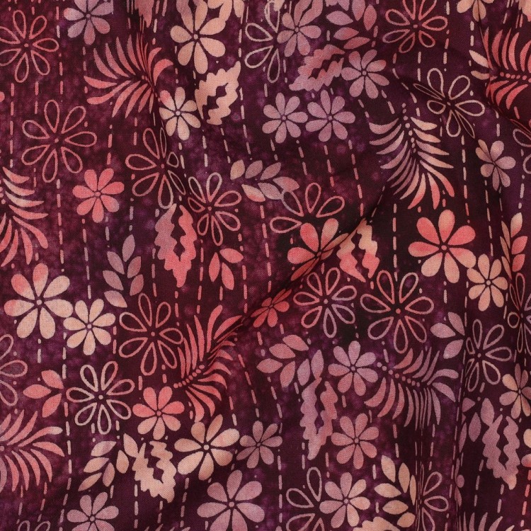 Tissu viscose - Batik cerise