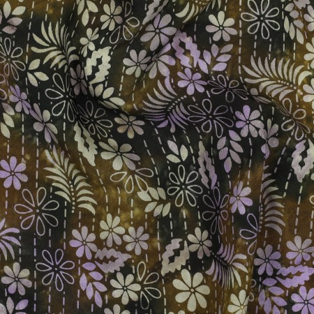 Tissu viscose - Batik vert
