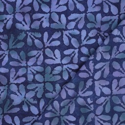 Tissu viscose - Batik bleu marine