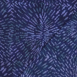 Tissu viscose - Batik psyché bleu marine