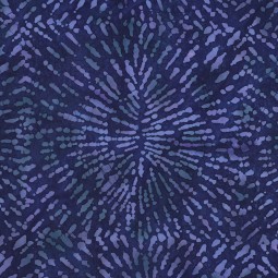 Tissu viscose - Batik psyché bleu marine