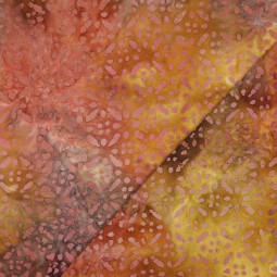 Tissu viscose - Batik pois jaune