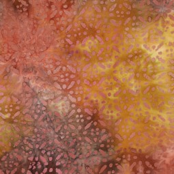 Tissu viscose - Batik pois jaune