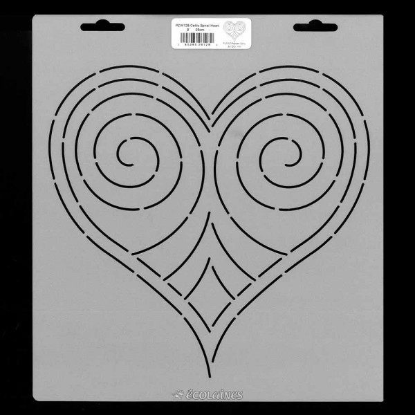 Stencil de patchwork - Celtic spiral heart