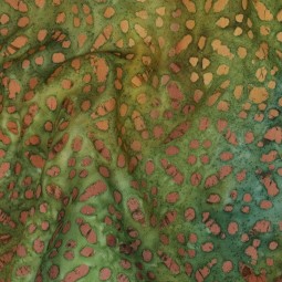 Tissu viscose - Batik pois vert