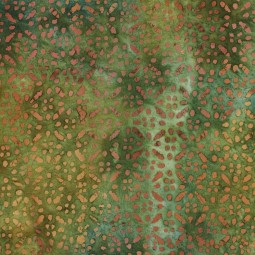 Tissu viscose - Batik pois vert