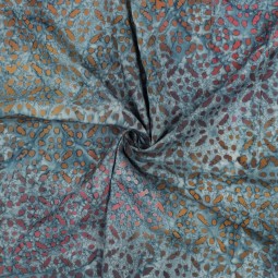 Tissu viscose - Batik pois bleu