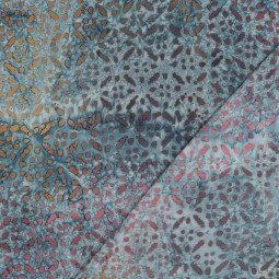 Tissu viscose - Batik pois bleu