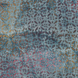 Tissu viscose - Batik pois bleu