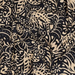 Tissu coton - Batik vegetal marine