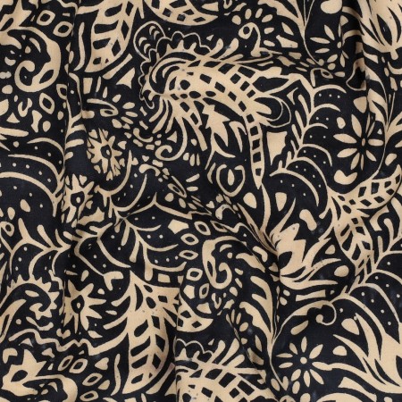 Tissu coton - Batik vegetal marine