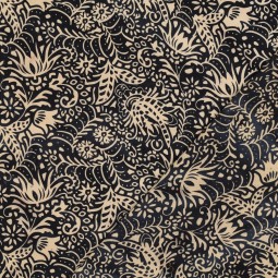 Tissu coton - Batik vegetal marine