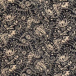 Tissu coton - Batik vegetal marine