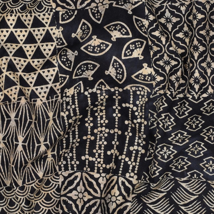 Tissu coton - Batik fusion marine