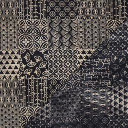 Tissu coton - Batik fusion marine