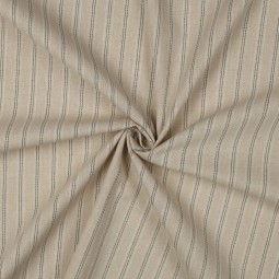 Tissu viscose lin - rayures écru