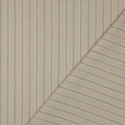 Tissu viscose lin - rayures écru