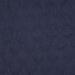 Tissu matelassé double gaze - Marine