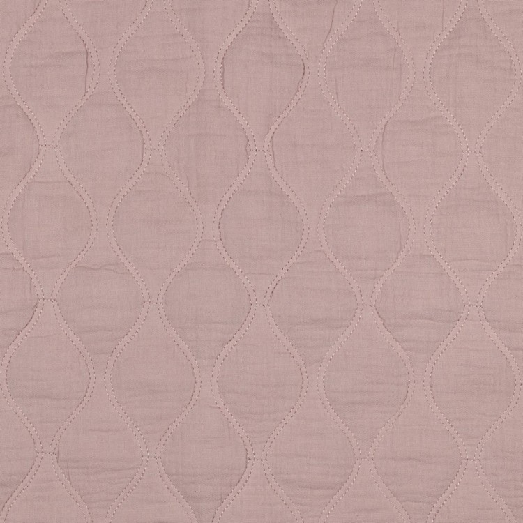 Tissu matelassé double gaze - Rose tendre