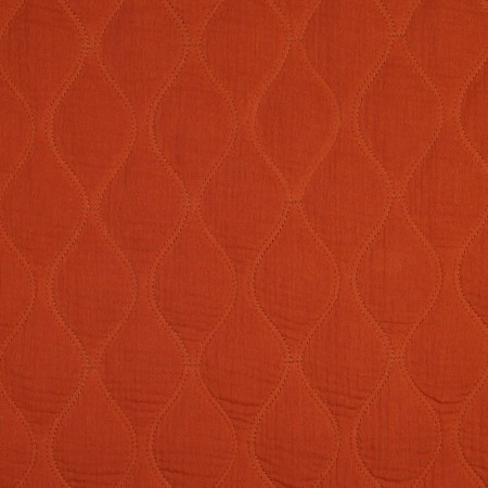 Tissu matelassé double gaze - Rouille