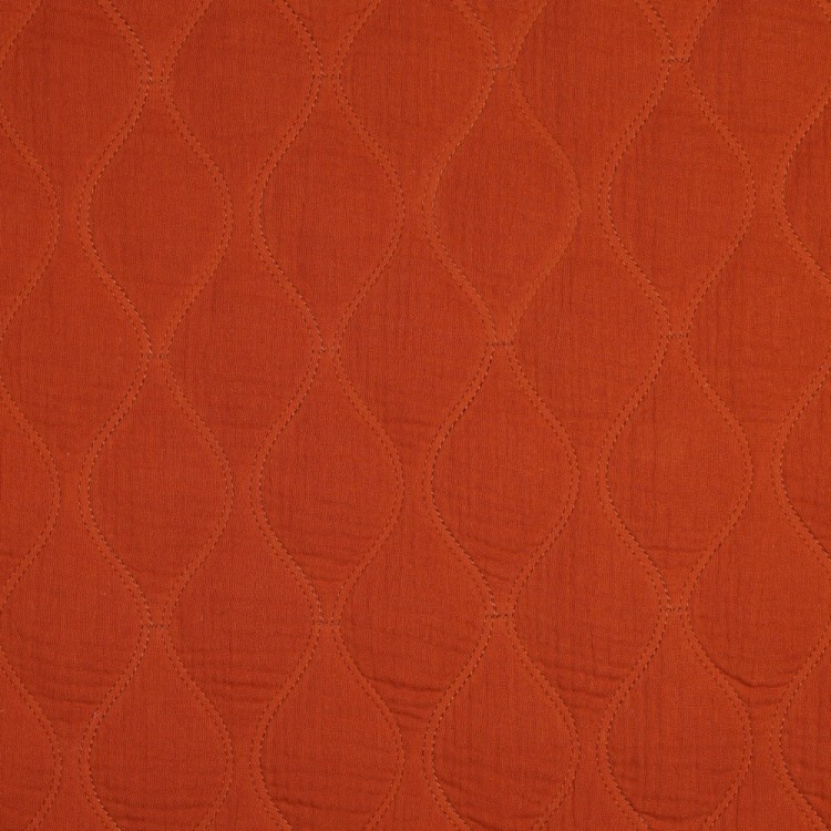 Tissu matelassé double gaze - Rouille