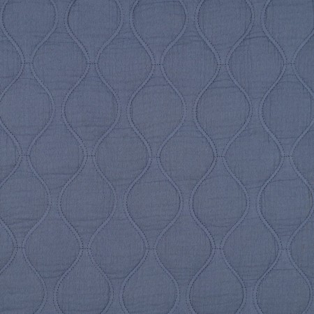Tissu matelassé double gaze - Denim