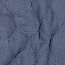 Tissu matelassé double gaze - Denim
