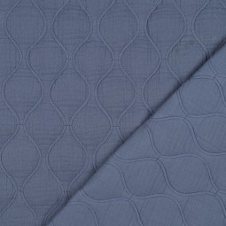 Tissu matelassé double gaze - Denim