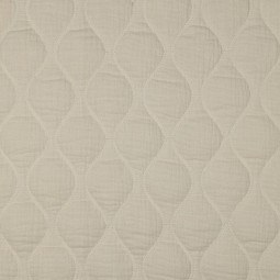 Tissu matelassé double gaze - Ecru
