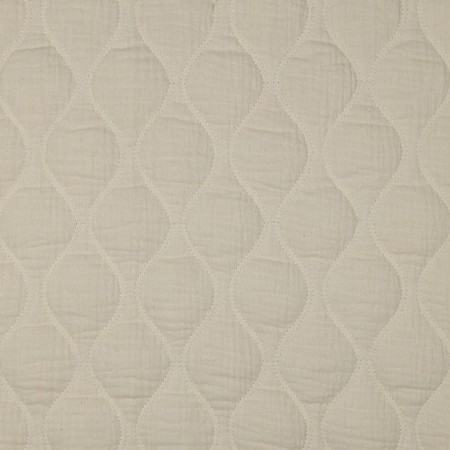 Tissu matelassé double gaze - Ecru