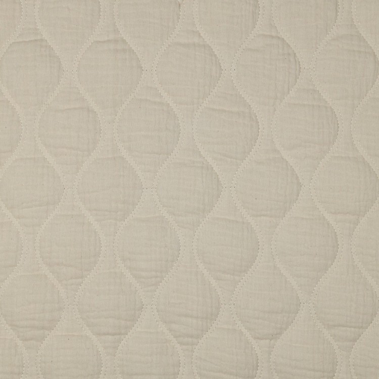 Tissu matelassé double gaze - Ecru
