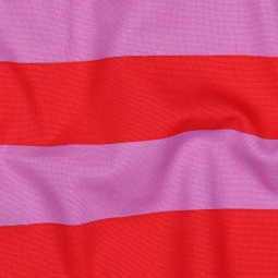 Tissu canvas - Rayures rouge mauve
