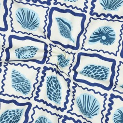 Tissu canvas - Coquillage blanc cassé