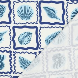 Tissu canvas - Coquillage blanc cassé