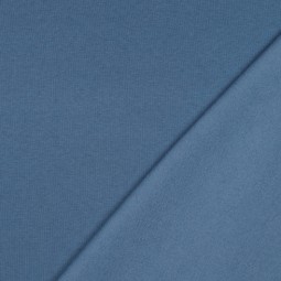 Tissu jersey sweat uni - Bleu