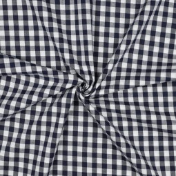 Tissu coton vichy - Marine