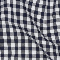 Tissu coton vichy - Marine