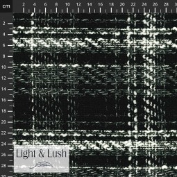 Tissu Lainage Light & Lush - Tweed noir et blanc
