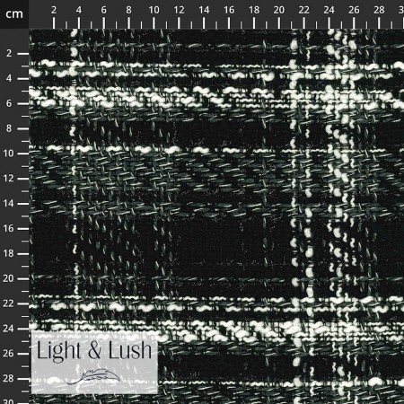 Tissu Lainage Light & Lush - Tweed noir et blanc