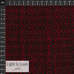 Tissu Tweed Light & Lush - Rouge et noir