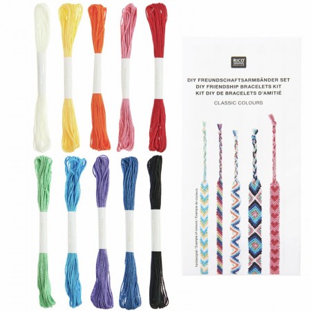 Kit de bracelets bresilien classic colours Rico Design