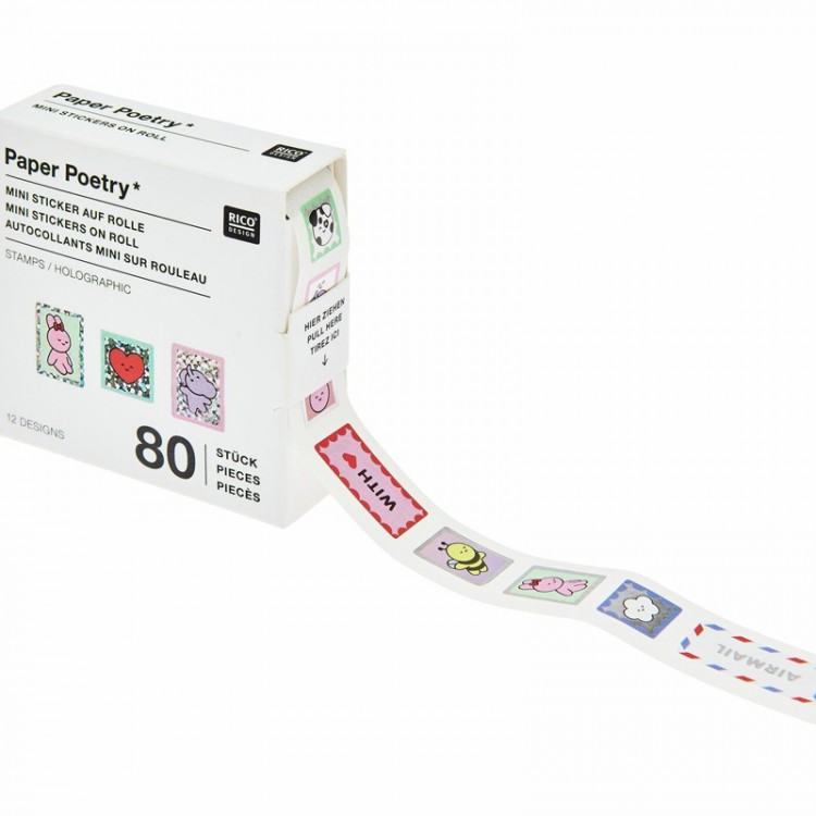 Mini autocollant holographique en rouleau