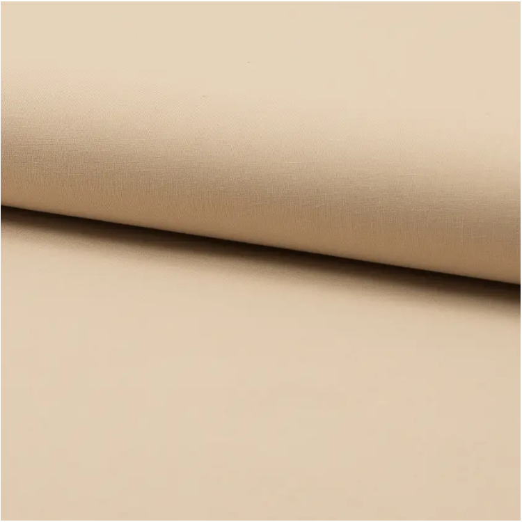 Tissu voile de coton uni - Beige clair