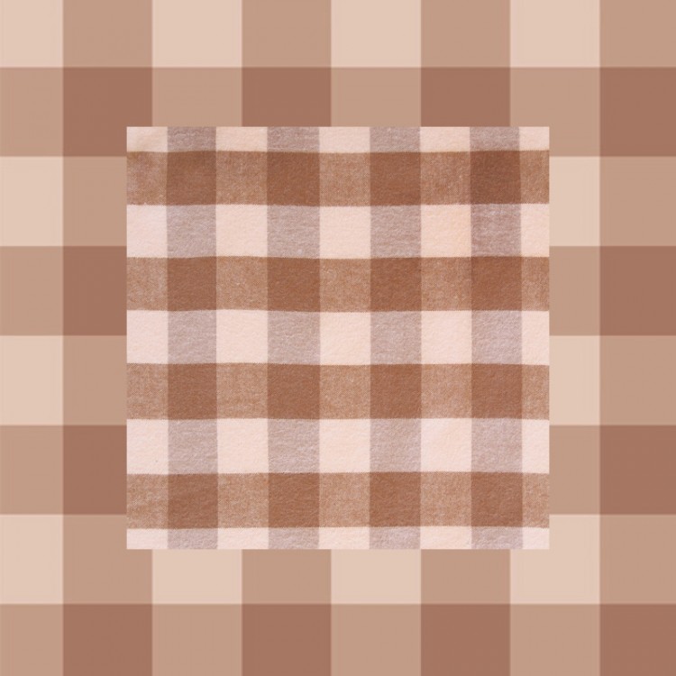 Art Gallery Fabrics - Highlands Flannel - Buffalo Plaid Mini Mocha