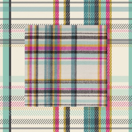 Art Gallery Fabrics - Highlands Flannel - Sketch Plaid Tealberry