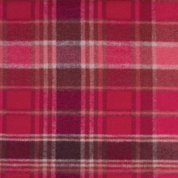Art Gallery Fabrics - Highlands Flannel - Chevron Plaid Cranberry